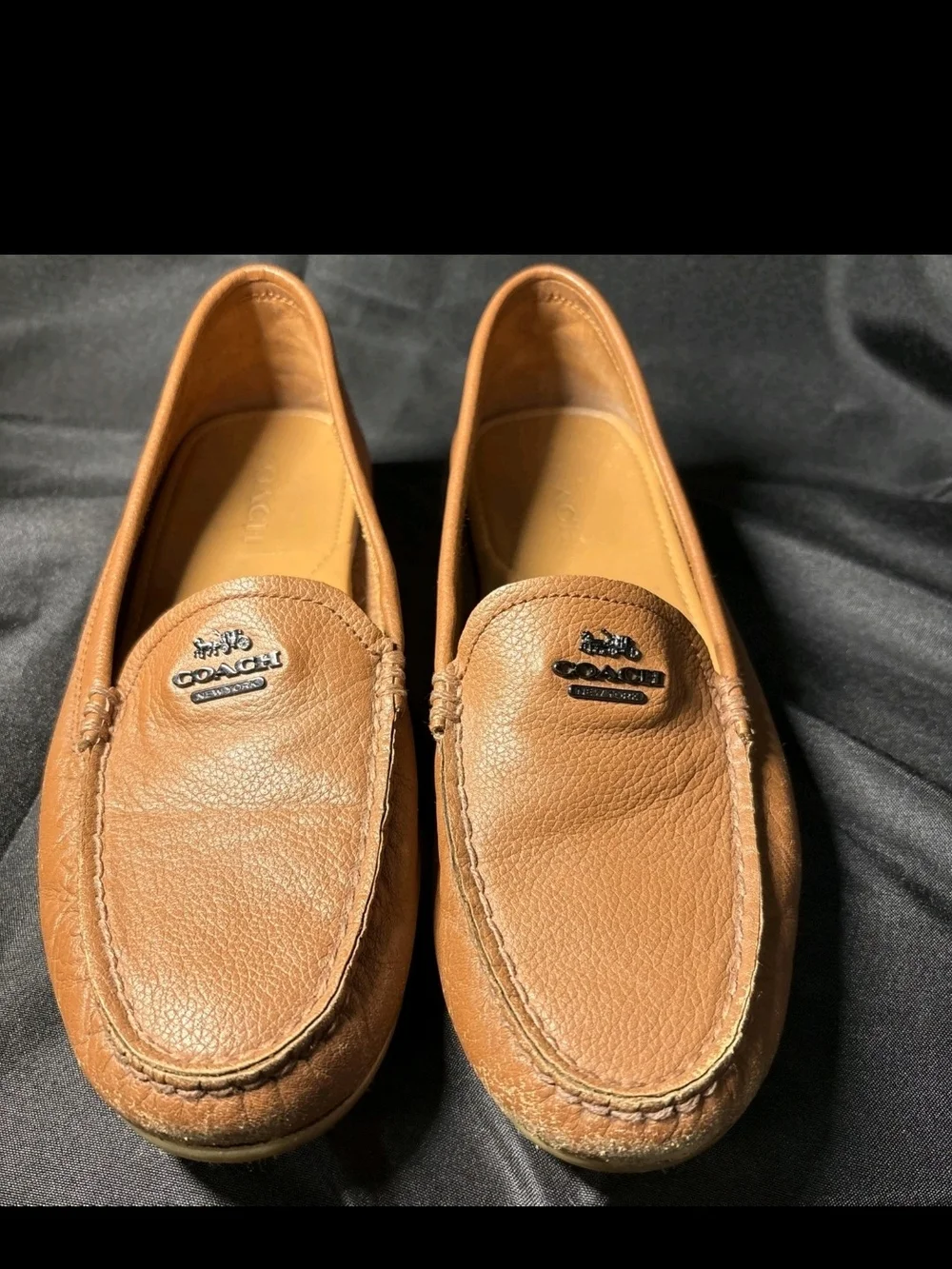 Coach Shoes Womens Size 10B Brown Opal Leather Loafer Moccasin Flats Comfort